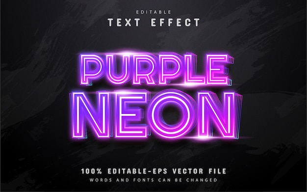 Effetto di testo al neon viola