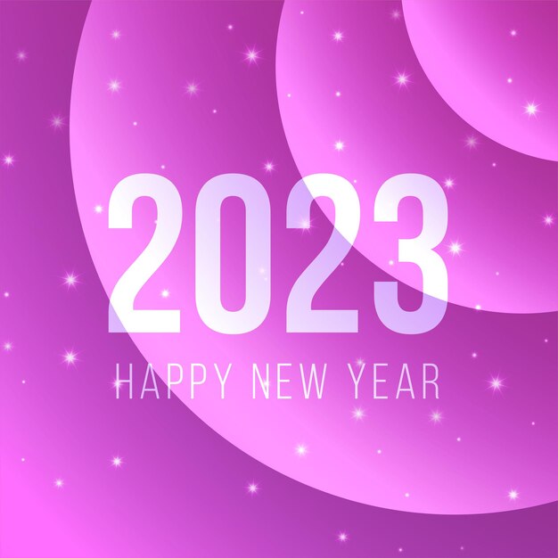 Фиолетовый дизайн шаблона Нового 2023 года для социальных сетей, баннеров, плакатов