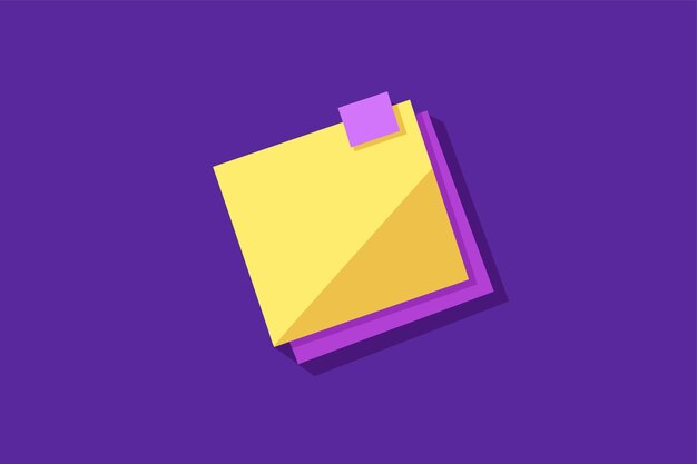 Vector purple notepad or sticky notes