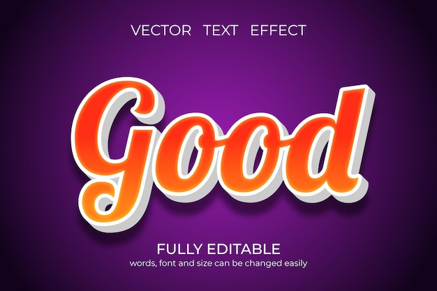 A purple and orange background with the word good effect.