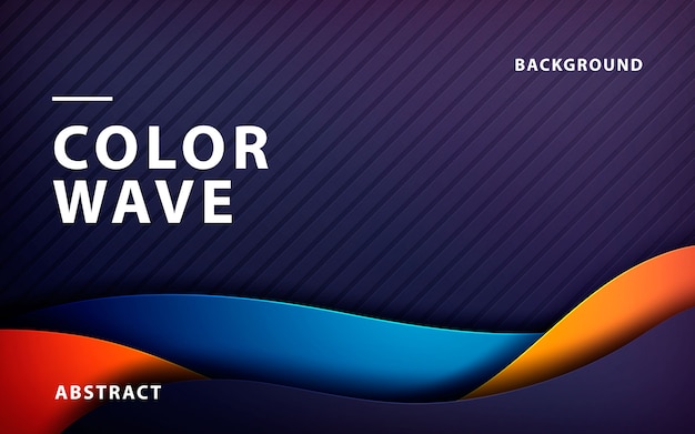 Vector purple, orange and blue liquid background