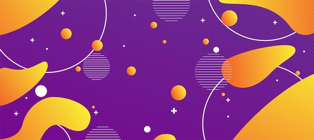 紫とオレンジのグラデーションの抽象的なデザインの背景