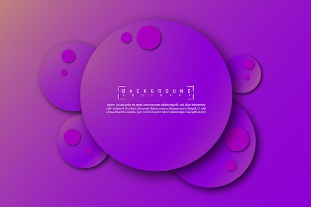 Purple orange gradient color abstract background simple and clean circle art