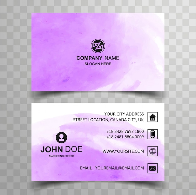 Purple paint business card