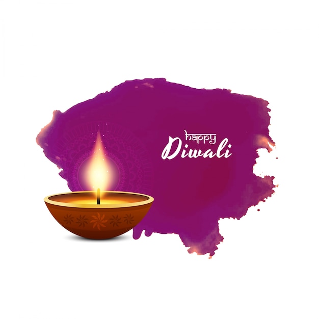 Purple paint diwali design