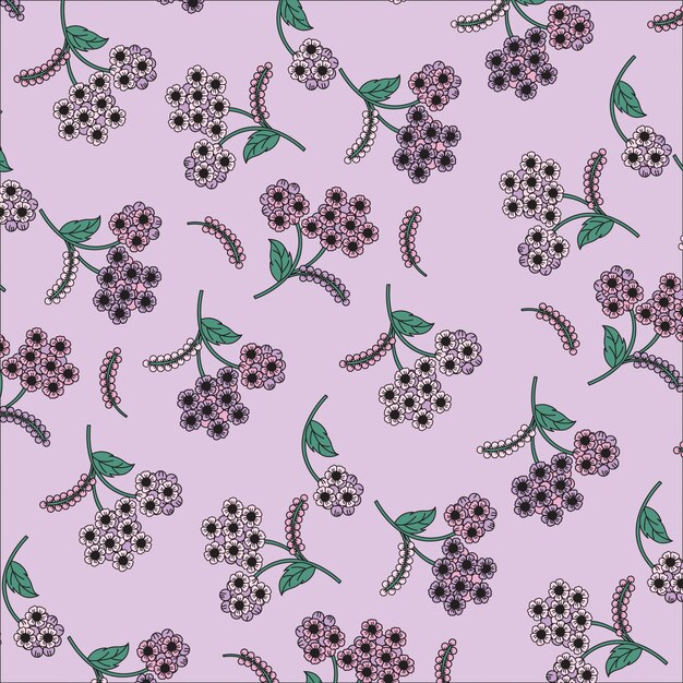 Purple pattern flowers background