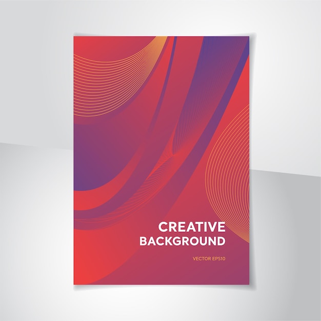 Purple pink abstract creative design book cover background A4 proportion