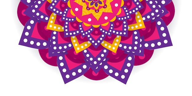 Vector purple and pink mandala pattern design