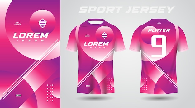 Design in jersey sportivo rosa viola