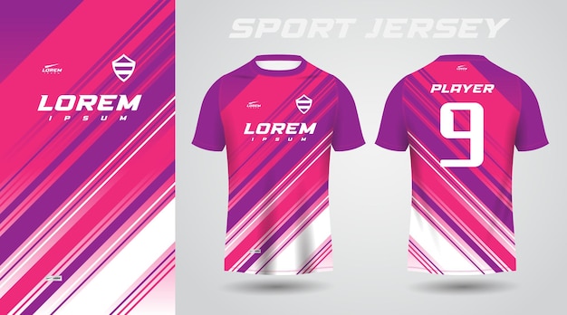 Vector purple pink sport jersey design