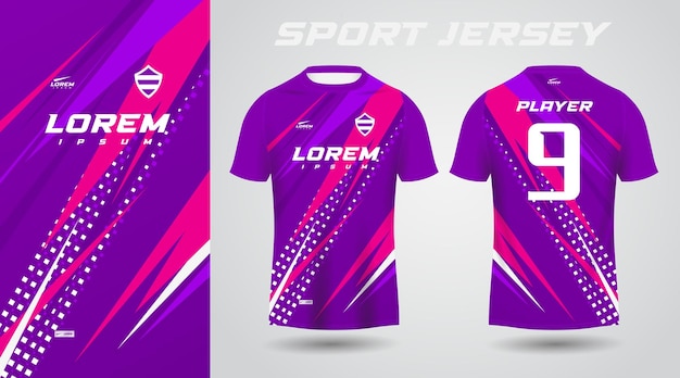 Design in jersey sportivo rosa viola