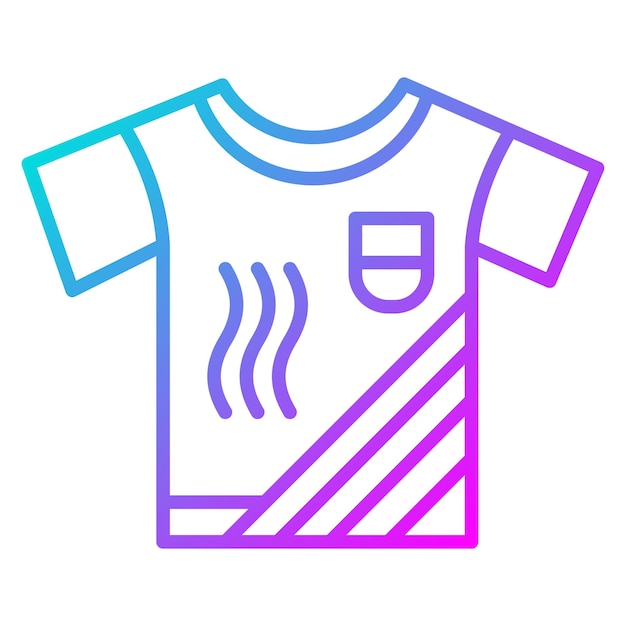 Vector a purple and pink t - shirt with a white collar and a blue and purple design