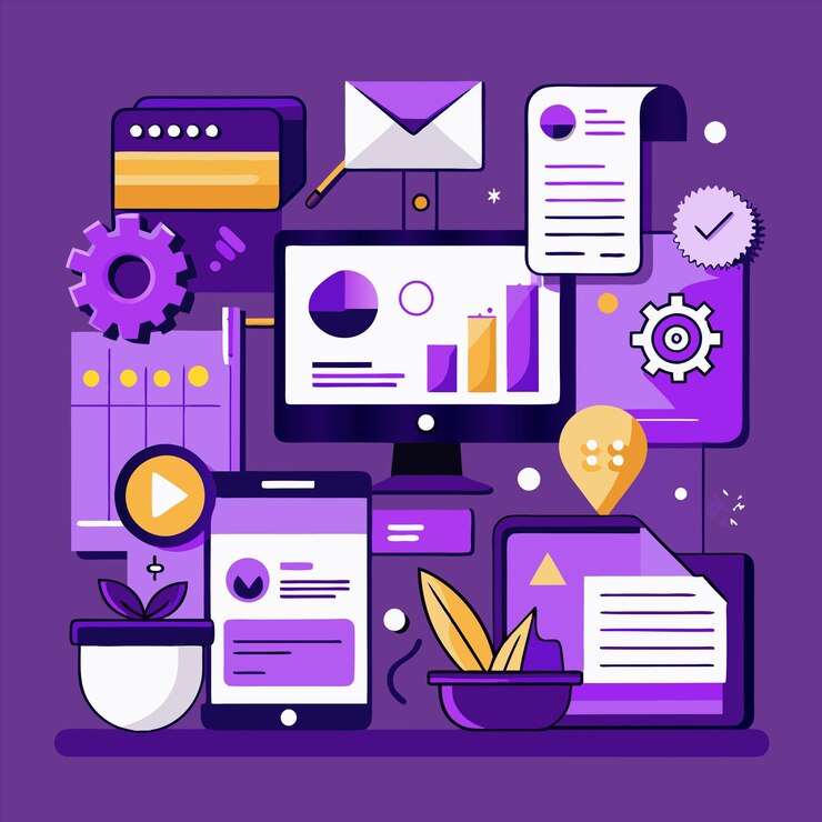 Vector a purple poster with a purple background with a purple background with a purple background with a di