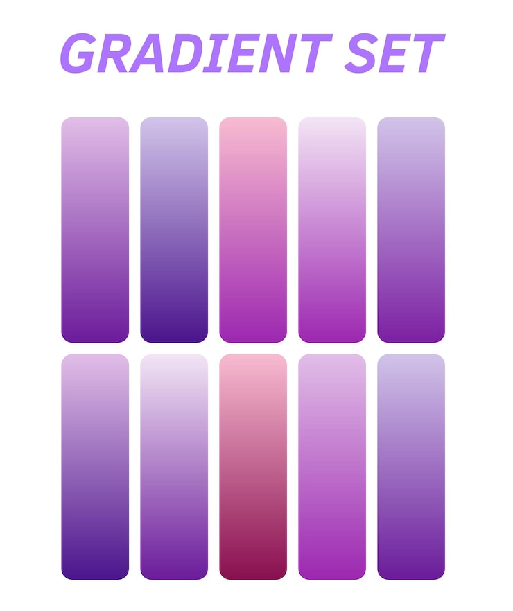 Vector a purple and purple poster for a set of steps