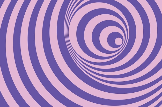 Purple radial hypnotic spirals decorative background in optical illusion art style