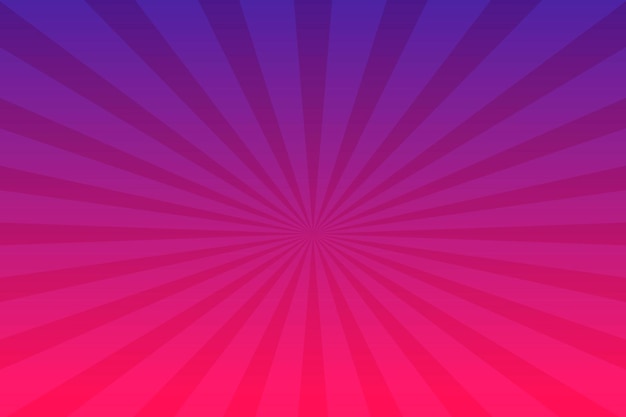 Purple radial retro background. Purple and pink abstract spiral, starburst. Comics background. Vector illustration.