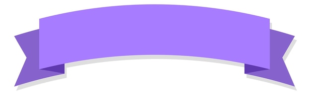 Purple ribbon banner Empty text bend tag