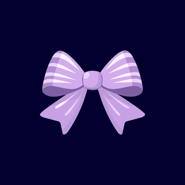 Purple ribbon bow