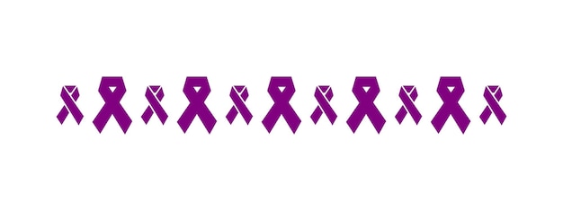 Purple Fabric Awareness Ribbons - 250 ribbons / bag