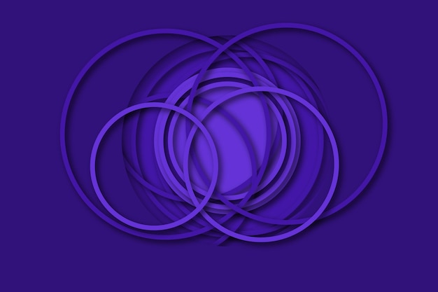 purple rings paper cut abstract background