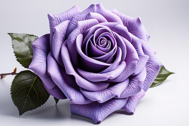 Фиолетовый цветок розы на белом изолированном фоне с обтравочной дорожкой крупным планом для дизайна природа