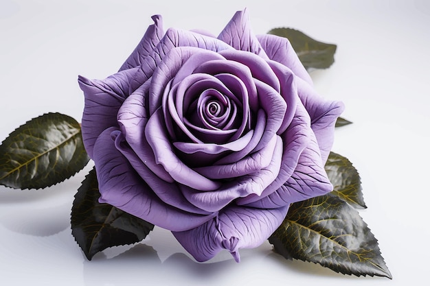 Вектор Фиолетовые розы на белом крупном плане в качестве фона