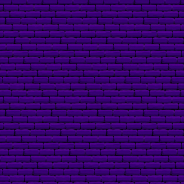 purple seamless brick background. vector illustration of wall texture.