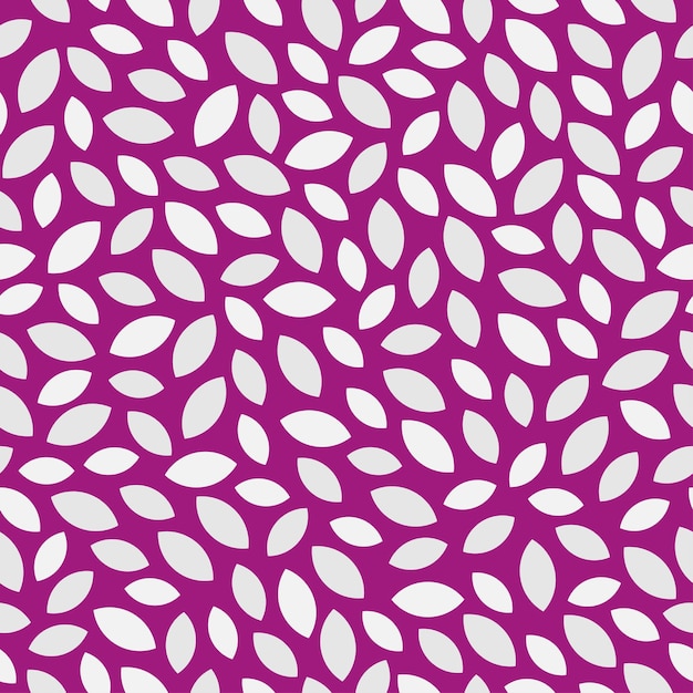 Фиолетовый бесшовный узор с абстрактными листьями или лепестками цветов