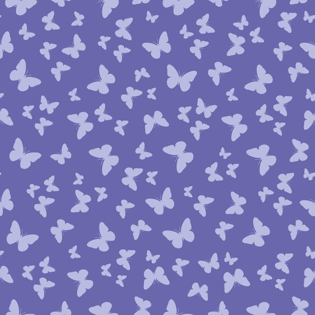 Purple seamless pattern with butterfly