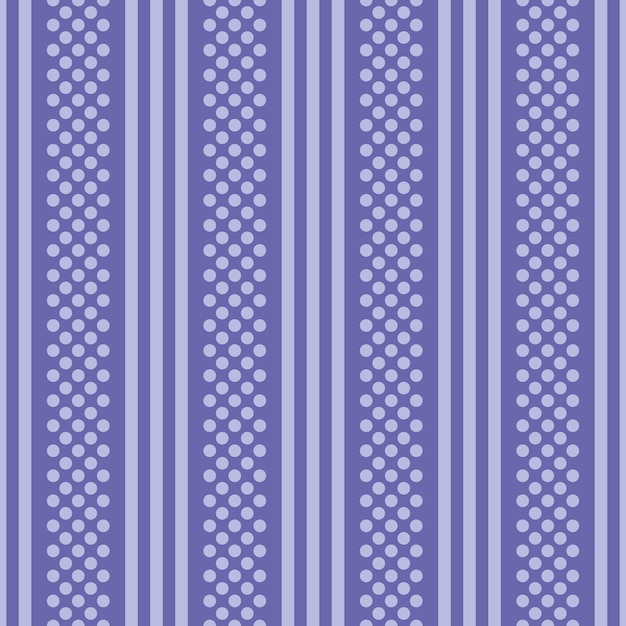 Vector purple seamless pattern with stripes and dots