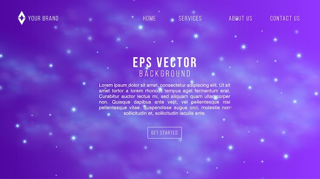 Purple Space Web Design Astronomy Galaxy Abstract Background EPS 10 Vector