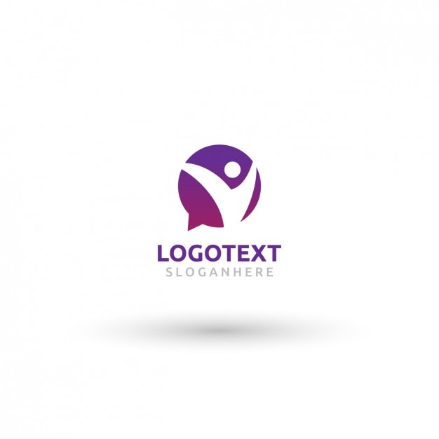 Purple speech bubble logo