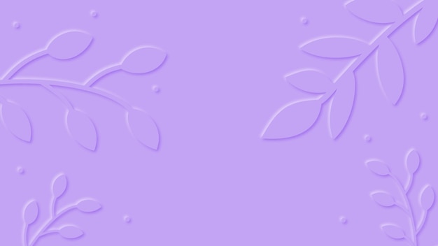 Purple spring background with paper style branches