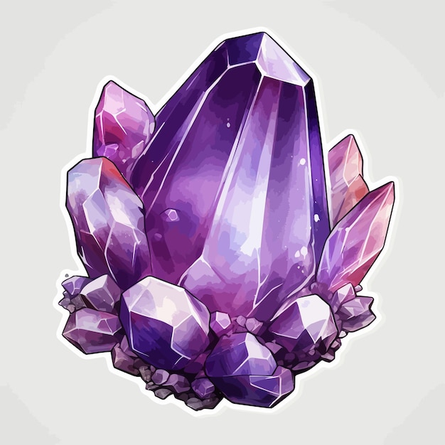 A purple stone with the word quartz on it