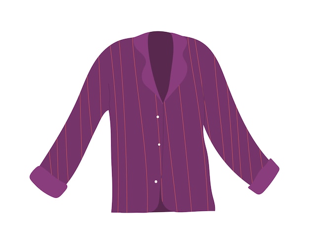 Vector purple striped shirt design for fashion and apparel men s dress shirt illustration with buttonup front clothing vector illustration