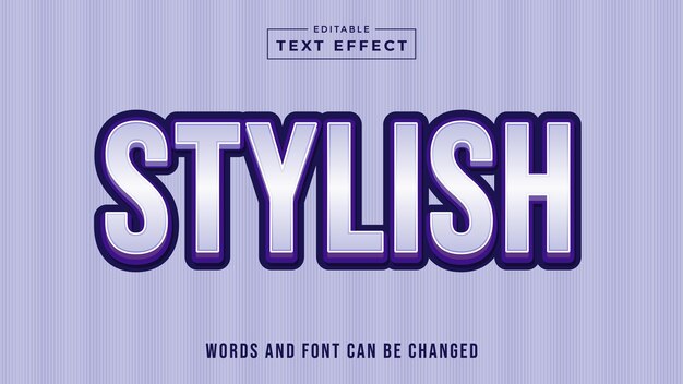 Purple stylish text style effect