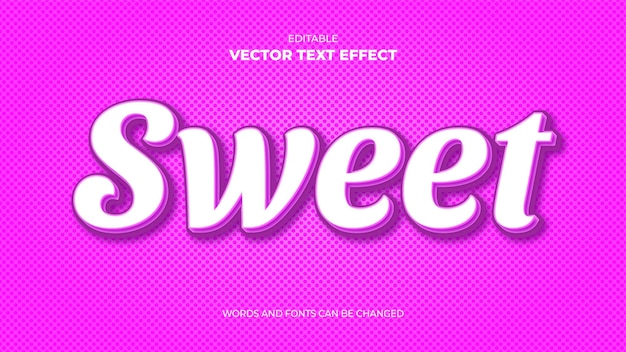 purple sweet editable text effect