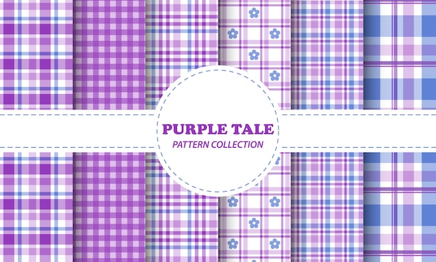 Purple tale seamless pattern collection