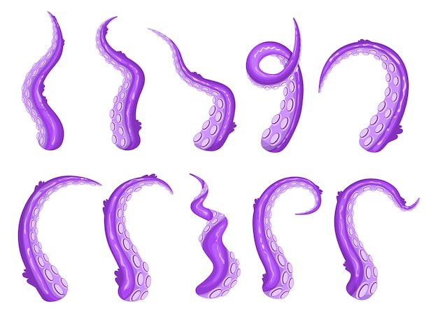 Set di tentacoli viola