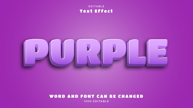 Purple Text Effect with purple pallete color