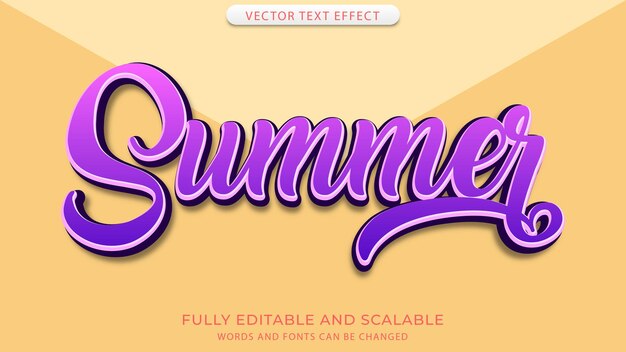 A purple text effect with the word summer in the middle