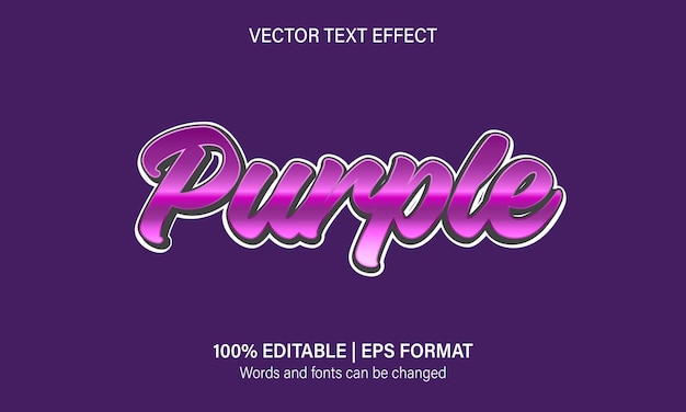 Vector purple text effect