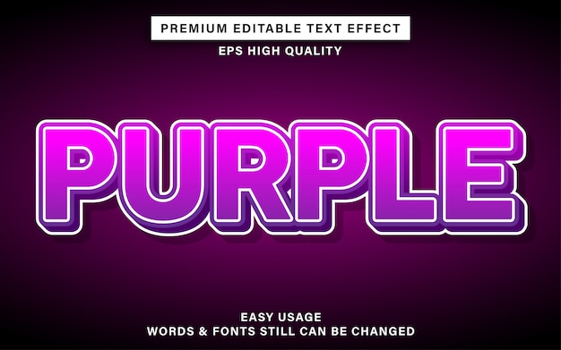 Vector purple text effect