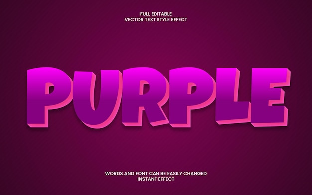 Vector purple text effect