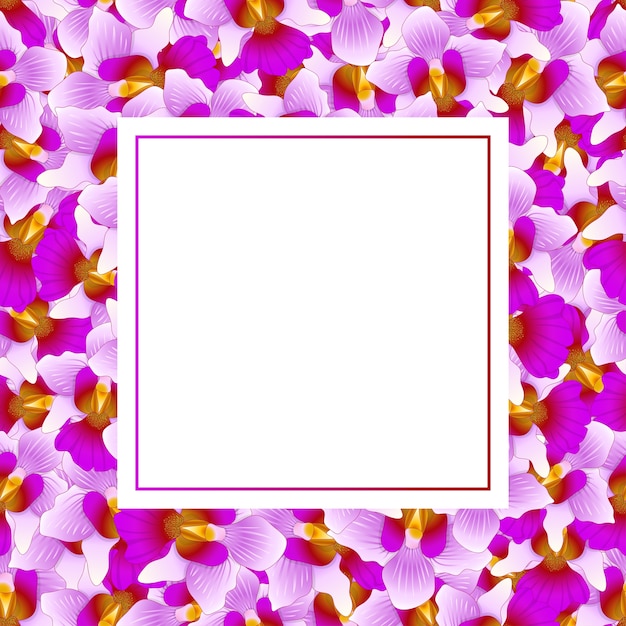 Purple vanda miss joaquim orchid banner card