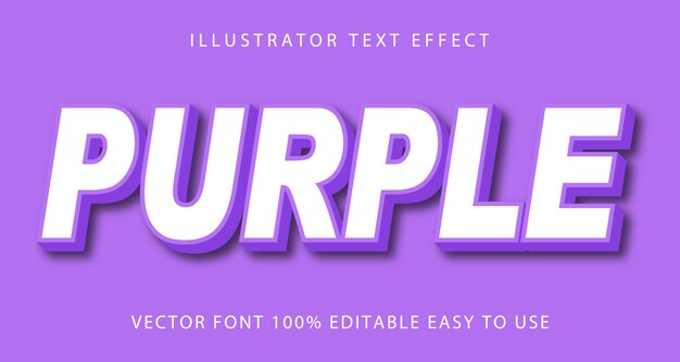 Purple Vector Editable Text Effect