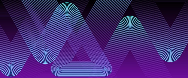 Фиолетовый фиолетовый и синий вектор 3D абстрактная линия современные технологии футуристический блестящий баннер Векторная иллюстрация для бизнеса корпоративных учреждений вечеринки праздничные семинары и беседы