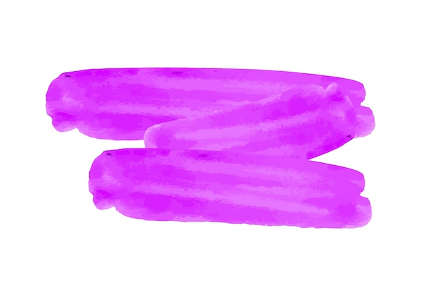 purple watercolor paintbrush stroke isolated on transparent background