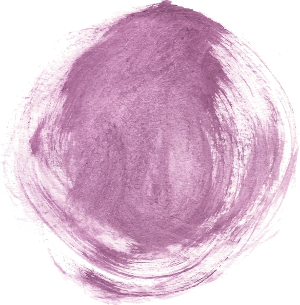 Purple watercolor round brush stroke shape