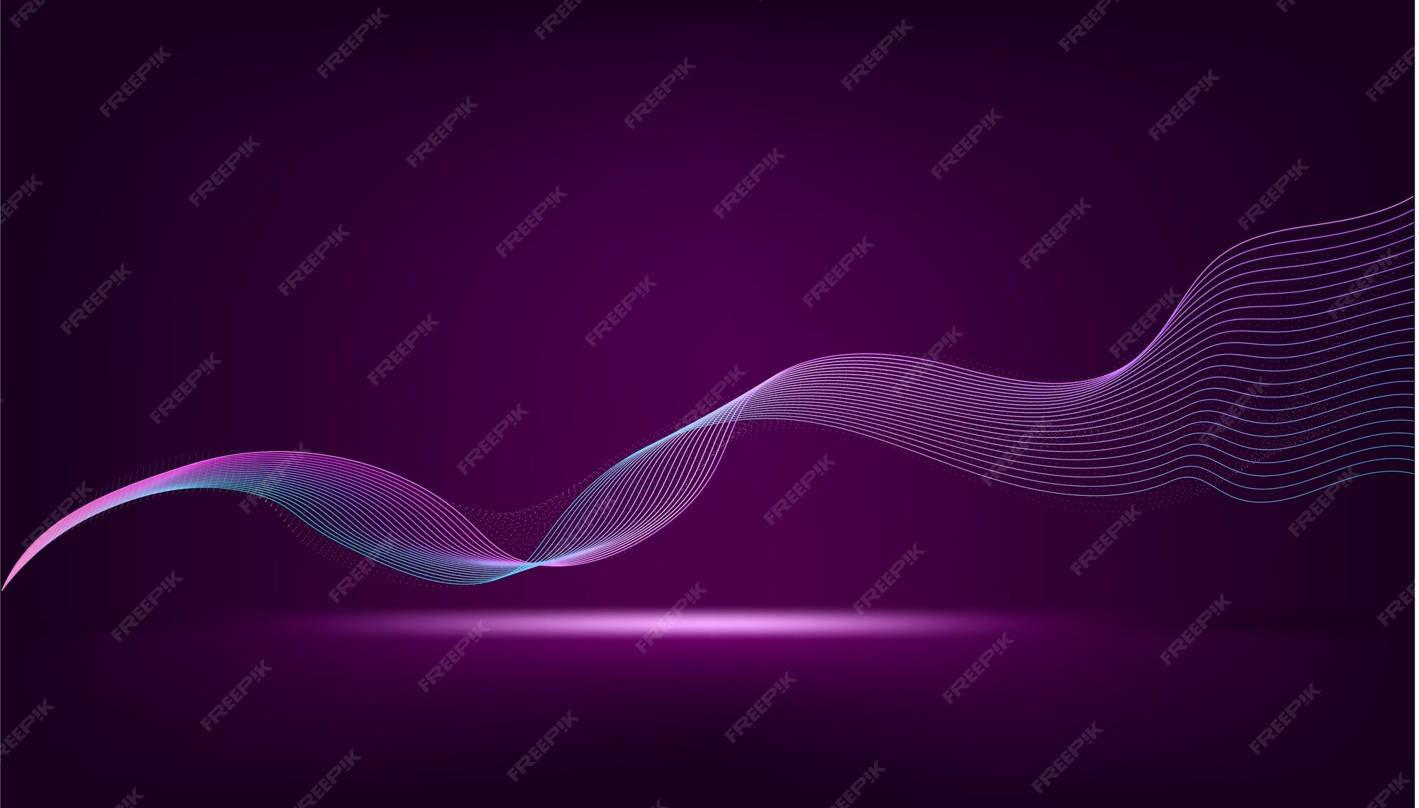 Premium Vector | Purple wave background